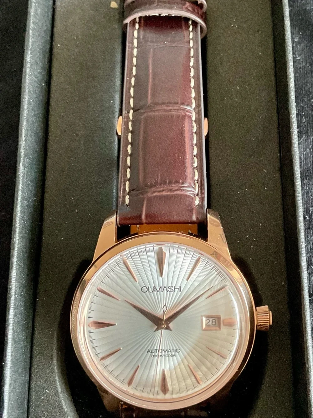 Brand New Automatic Oumashi Radiant Dial Cocktail Watch w Date